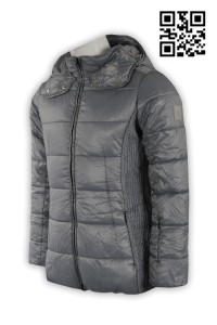 J533設計加厚羽絨外套 訂製時尚夾棉外套 兩頭拉鍊 訂購修身外套 外套供應商 雪褸
